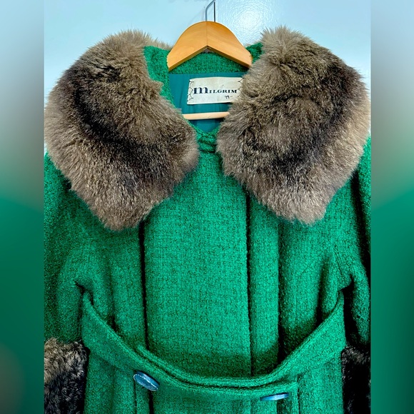 Vintage Milgrim Coat with Fur Collar/Trim for Women-Gorgeous! - Picture 2 of 13